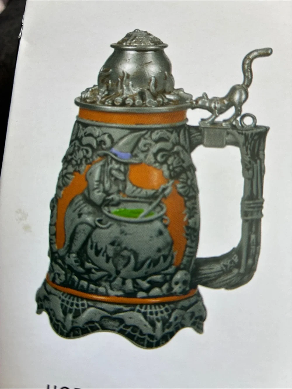 Hallmark Orange and Silver Halloween Stein Keepsake Ornament